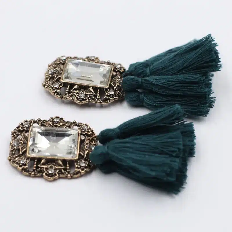 New 2017 fashion jewelry hot sale women crysta vintage tassel statement bib stud Earrings for women jewelry Factory Price 29