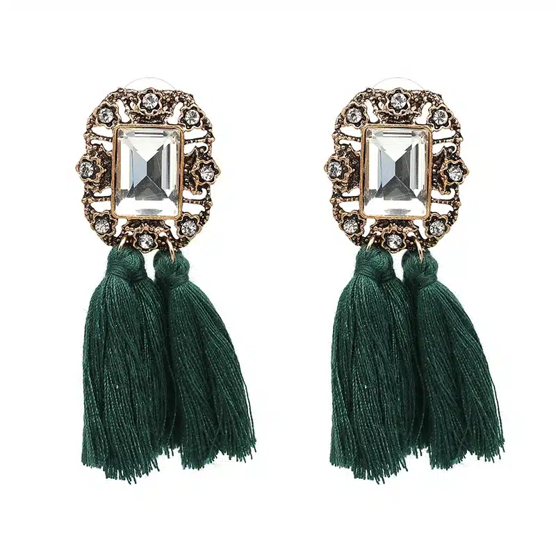 New 2017 fashion jewelry hot sale women crysta vintage tassel statement bib stud Earrings for women jewelry Factory Price 41