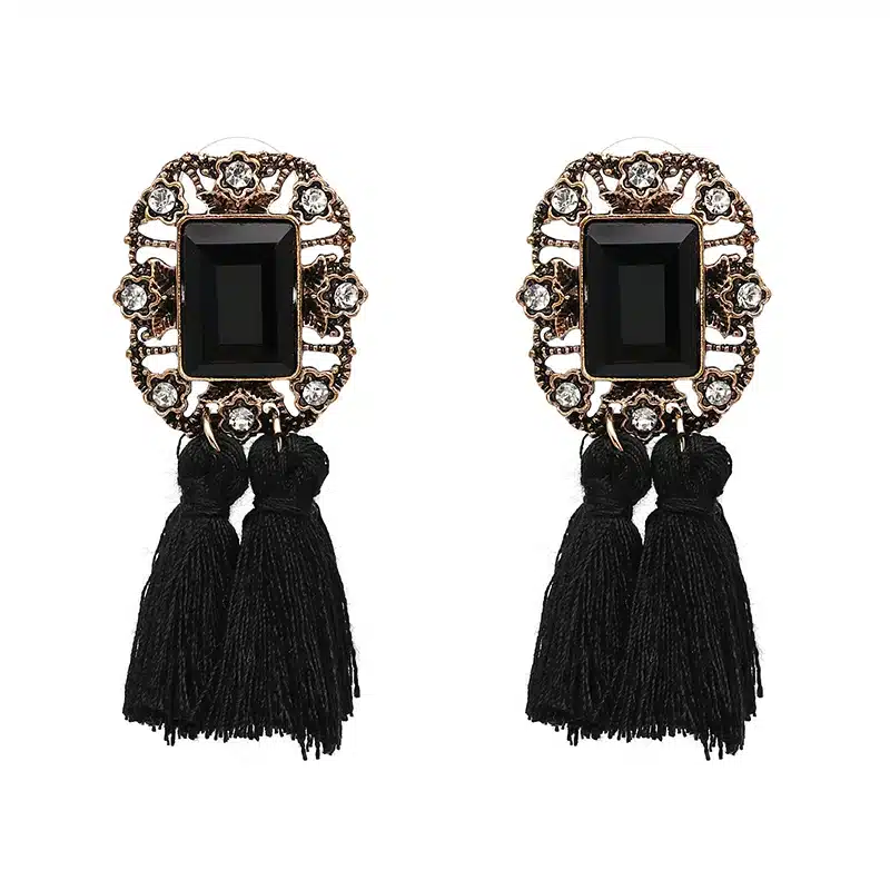 New 2017 fashion jewelry hot sale women crysta vintage tassel statement bib stud Earrings for women jewelry Factory Price 42
