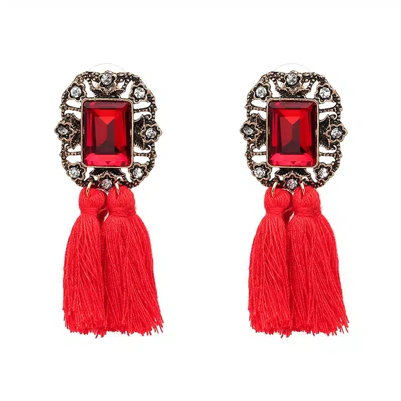 New 2017 fashion jewelry hot sale women crysta vintage tassel statement bib stud Earrings for women jewelry Factory Price 52