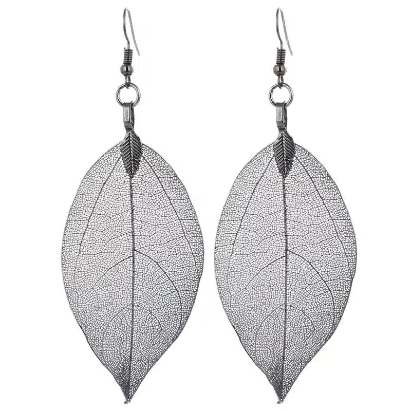 LOVBEAFAS 2017 Fashion Brincos Bohemian Long Earrings Unique Natural Real Leaf Big Earrings For Women Fine Jewelry Gift 24