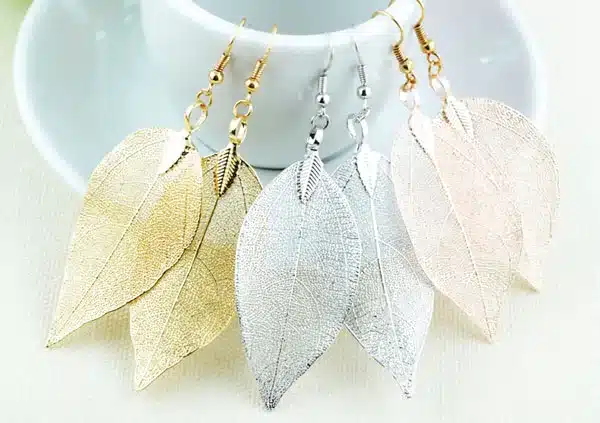 LOVBEAFAS 2017 Fashion Brincos Bohemian Long Earrings Unique Natural Real Leaf Big Earrings For Women Fine Jewelry Gift 28