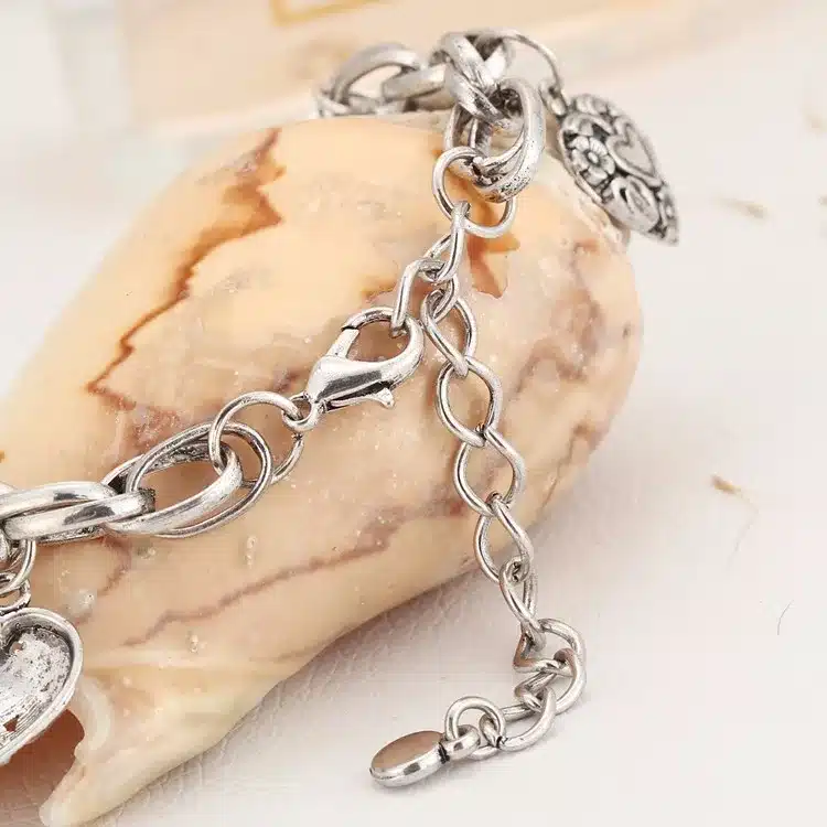 IF YOU Trendy Silver Color Charm Bracelet Bohemian Statement Women Bracelet With Elephant Pulseira Vintage Jewelry For Women 38