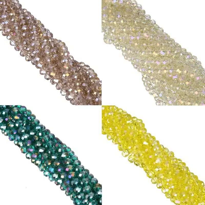 Top Quality AB Color Crystal Glass Beads Candy Color Transparent Spacer Beads 6MM 100PCS For DIY Bracelet Jewelry Making 2