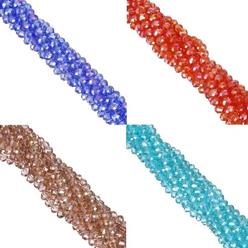 Top Quality AB Color Crystal Glass Beads Candy Color Transparent Spacer Beads 6MM 100PCS For DIY Bracelet Jewelry Making 4