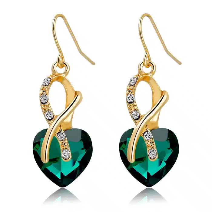 TOUCHEART Luxury AAA Cubic Zirconia Pendientes Fashion Jewelry Earrings Gold Color Crystal Heart Drop Earrings for Women 2017 16