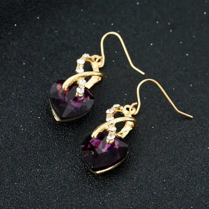 TOUCHEART Luxury AAA Cubic Zirconia Pendientes Fashion Jewelry Earrings Gold Color Crystal Heart Drop Earrings for Women 2017 21