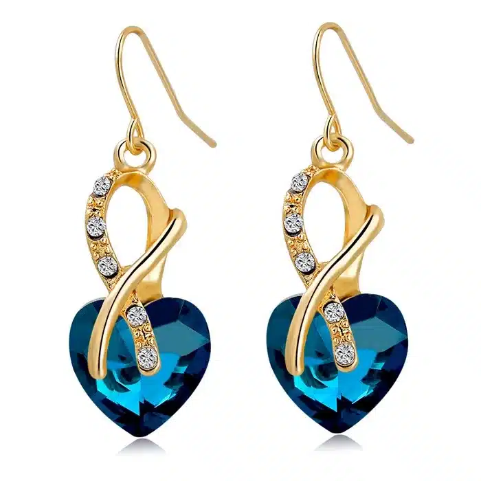 TOUCHEART Luxury AAA Cubic Zirconia Pendientes Fashion Jewelry Earrings Gold Color Crystal Heart Drop Earrings for Women 2017 23