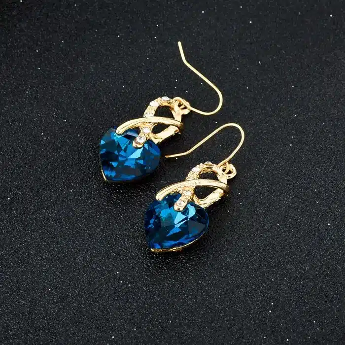 TOUCHEART Luxury AAA Cubic Zirconia Pendientes Fashion Jewelry Earrings Gold Color Crystal Heart Drop Earrings for Women 2017 24