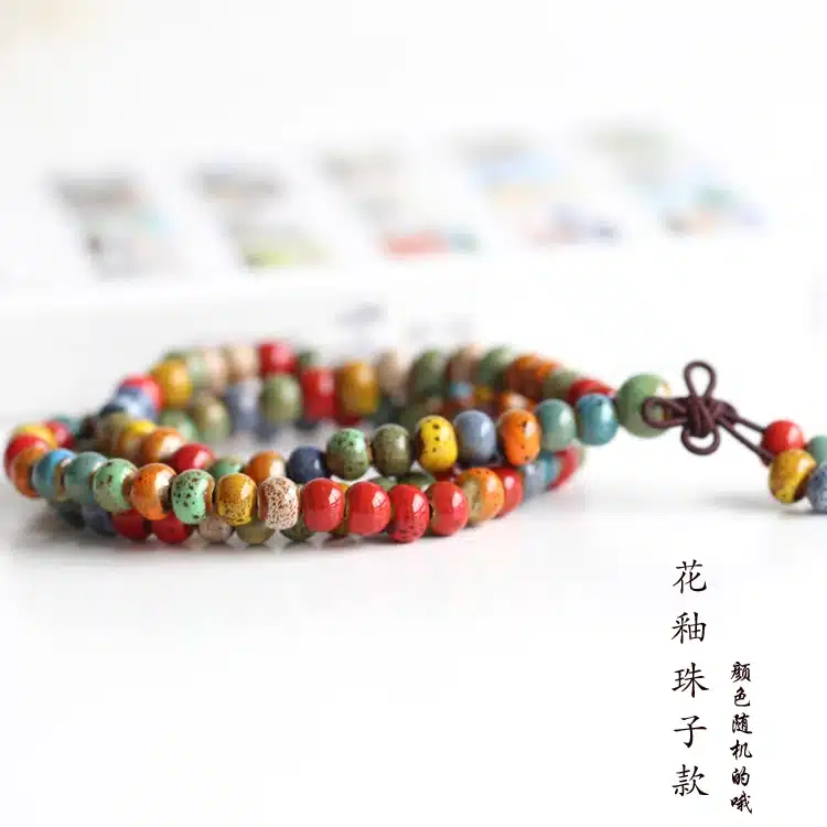 Women Handmade Ceramic Bracelets & Bangles Fashion Bohemia Elegant Jewelry Beaded Accessories Ethnic Tibetan Red Blue Green 6