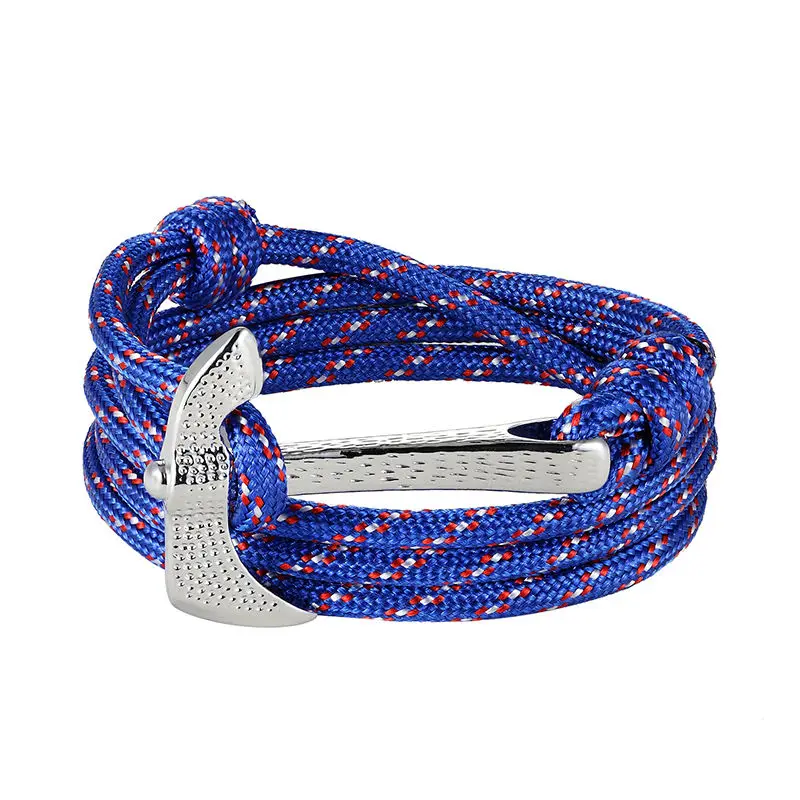 Hot Fashion Jewelry Multilayer Risers Scrub Black Alloy Anchor Bracelet Men Leather Bracelet for Women&Men friendship bracelets 5