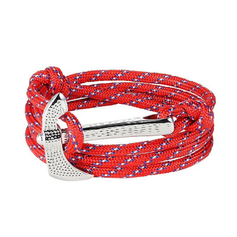 Hot Fashion Jewelry Multilayer Risers Scrub Black Alloy Anchor Bracelet Men Leather Bracelet for Women&Men friendship bracelets 8
