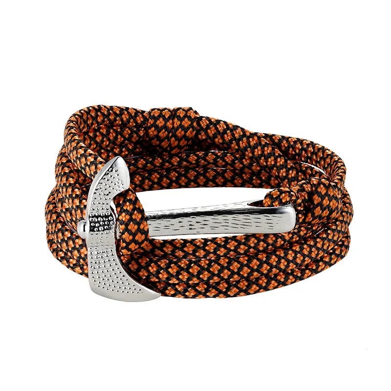 Hot Fashion Jewelry Multilayer Risers Scrub Black Alloy Anchor Bracelet Men Leather Bracelet for Women&Men friendship bracelets 11