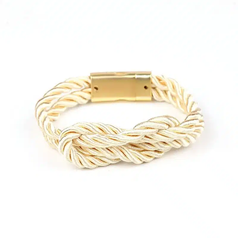 2017 Hot Fashion Bracelets Braided Rope Chain With a Magnetic Clasp With Bow Charm of Leather Men and Women Jewelry Bangles 17
