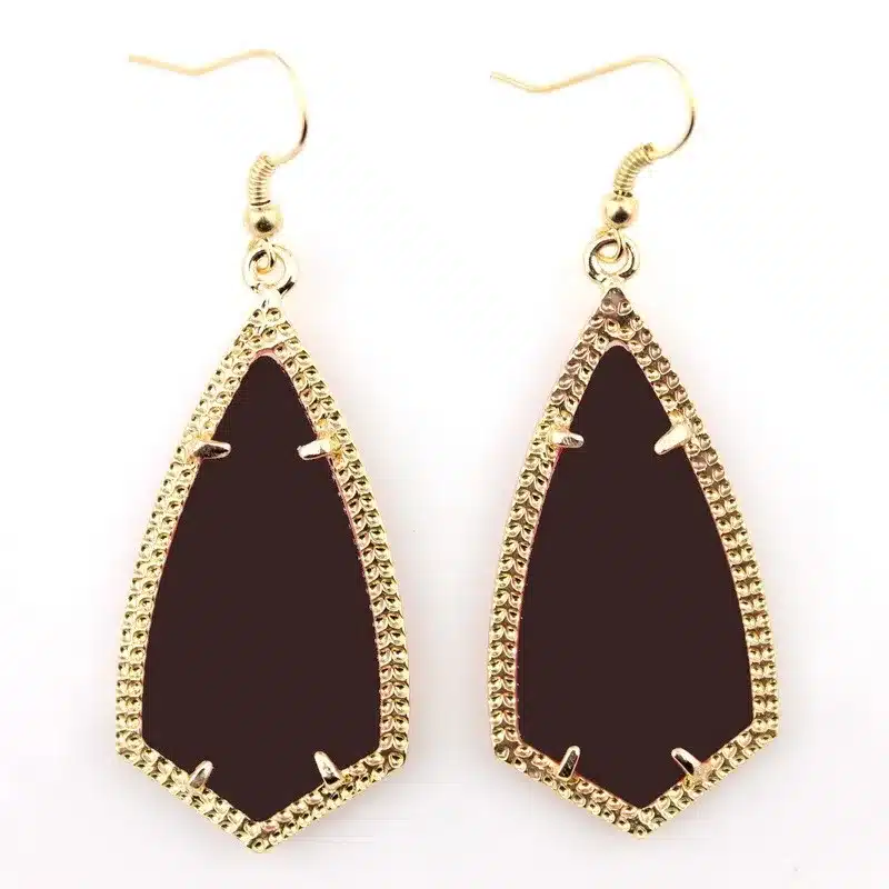 E2399 Gold Kite Inspired Design Gold Frame Rhombus Earrings American Fashion Southern Style Women Boutique Jewelry Wholesale 17