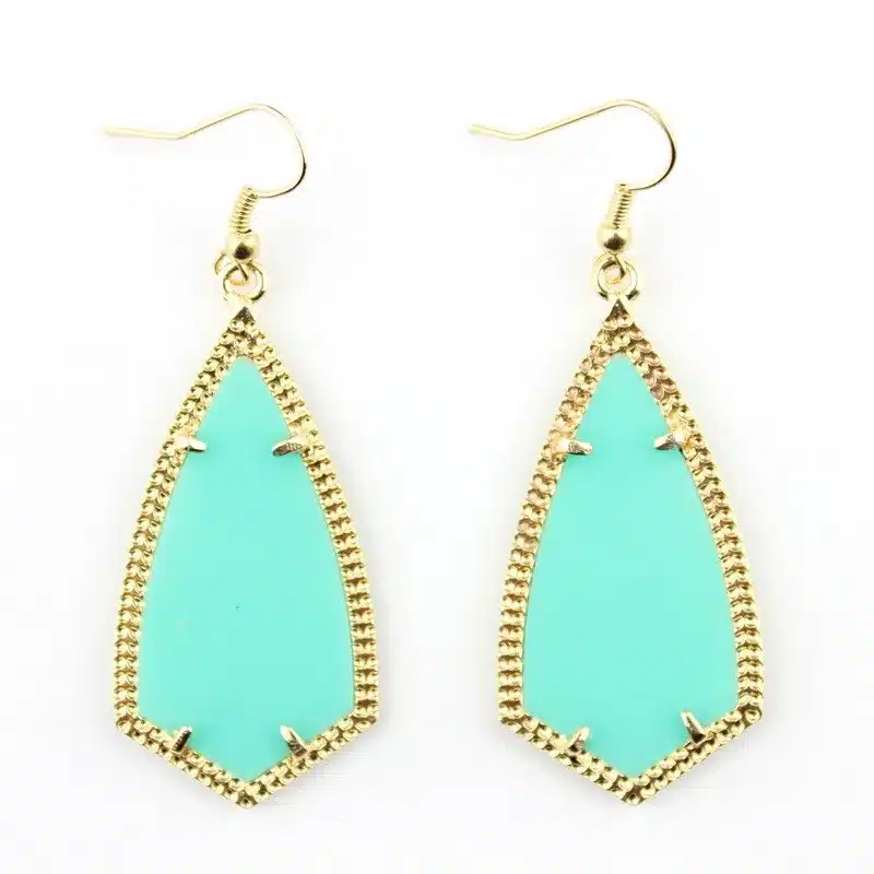 E2399 Gold Kite Inspired Design Gold Frame Rhombus Earrings American Fashion Southern Style Women Boutique Jewelry Wholesale 18
