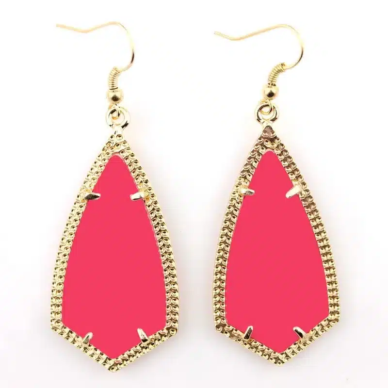 E2399 Gold Kite Inspired Design Gold Frame Rhombus Earrings American Fashion Southern Style Women Boutique Jewelry Wholesale 19