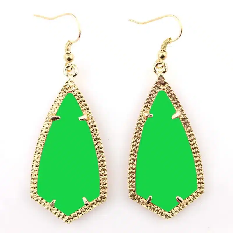 E2399 Gold Kite Inspired Design Gold Frame Rhombus Earrings American Fashion Southern Style Women Boutique Jewelry Wholesale 21