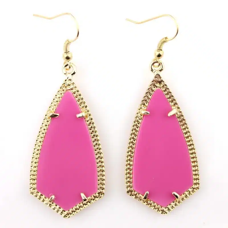 E2399 Gold Kite Inspired Design Gold Frame Rhombus Earrings American Fashion Southern Style Women Boutique Jewelry Wholesale 22