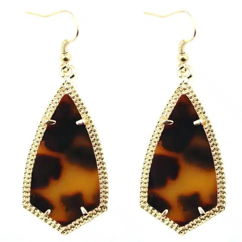 E2399 Gold Kite Inspired Design Gold Frame Rhombus Earrings American Fashion Southern Style Women Boutique Jewelry Wholesale 23
