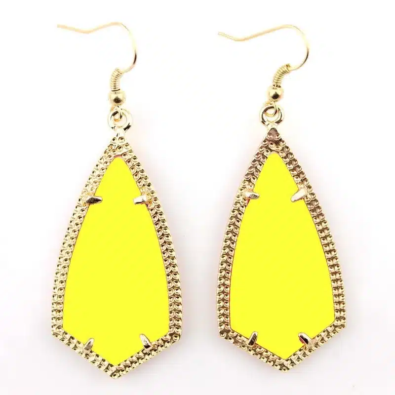 E2399 Gold Kite Inspired Design Gold Frame Rhombus Earrings American Fashion Southern Style Women Boutique Jewelry Wholesale 24