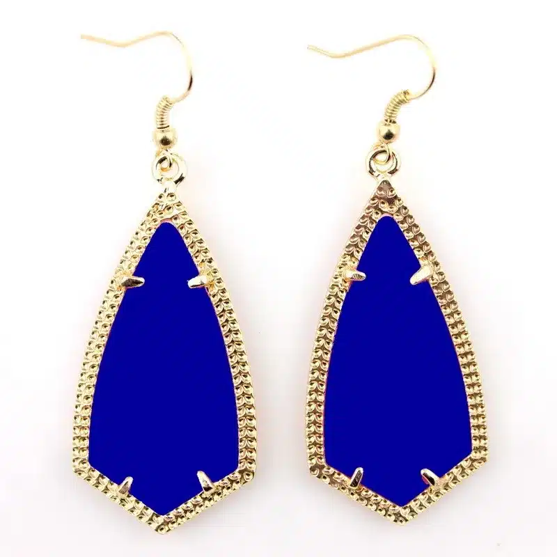 E2399 Gold Kite Inspired Design Gold Frame Rhombus Earrings American Fashion Southern Style Women Boutique Jewelry Wholesale 26