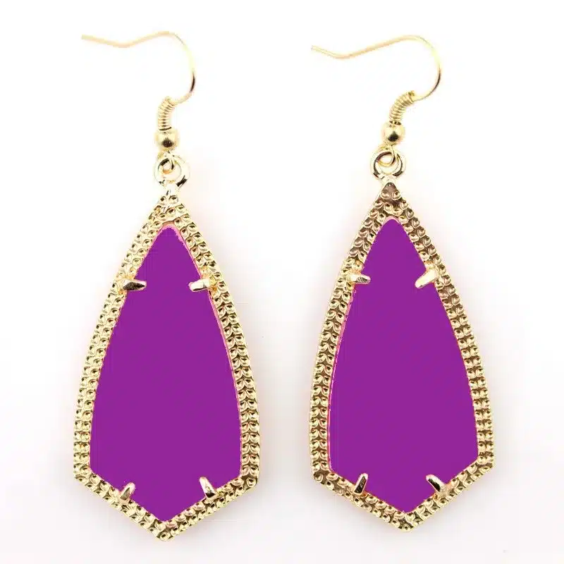 E2399 Gold Kite Inspired Design Gold Frame Rhombus Earrings American Fashion Southern Style Women Boutique Jewelry Wholesale 29