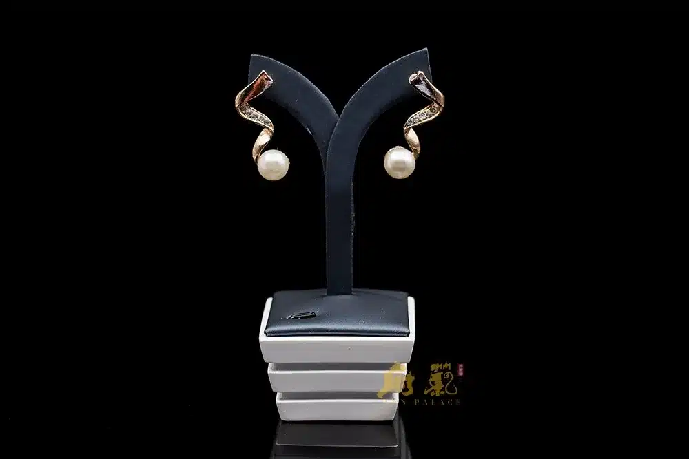 Fine jewelry pearl set nigerian wedding african beads gold color simulated pearl necklace stud earring free shipping 16