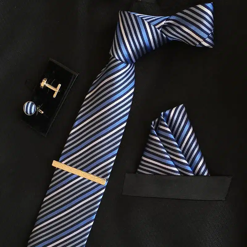 SHENNAIWEI 8cm New high-quality men's ties gravatas dos homens tie set ties for men striped neckties 22