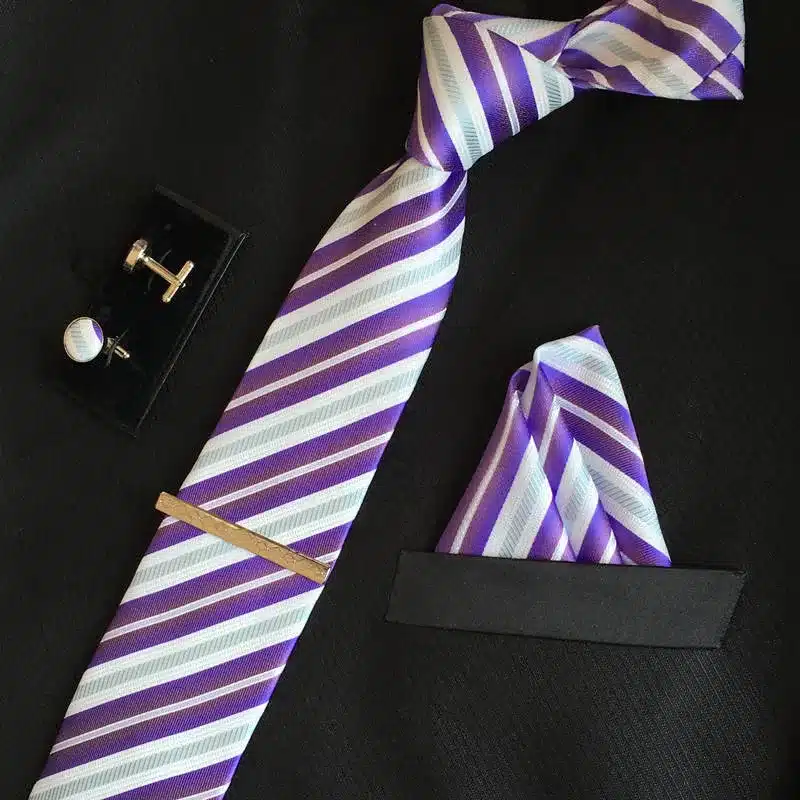 SHENNAIWEI 8cm New high-quality men's ties gravatas dos homens tie set ties for men striped neckties 24