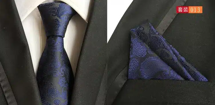 paisley mens fashion ties for men neckties business dress polyester silk tie jacquard casual necktie tie handkerchief set TZ001 20
