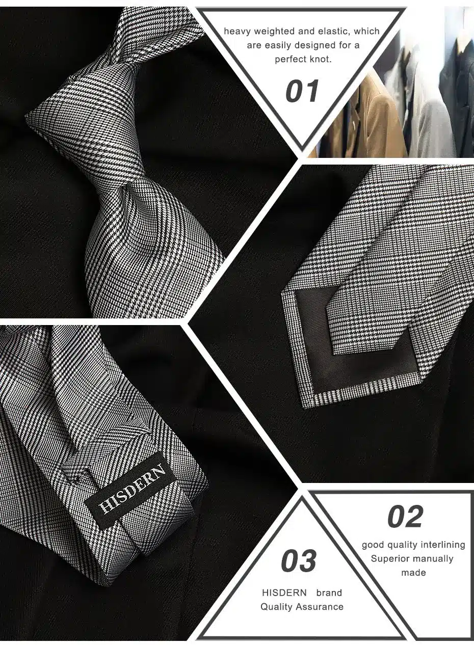 Dot Check Striped Check New 3.4" 100% Silk Jacquard Woven Classic Man's Tie Necktie #H9 2