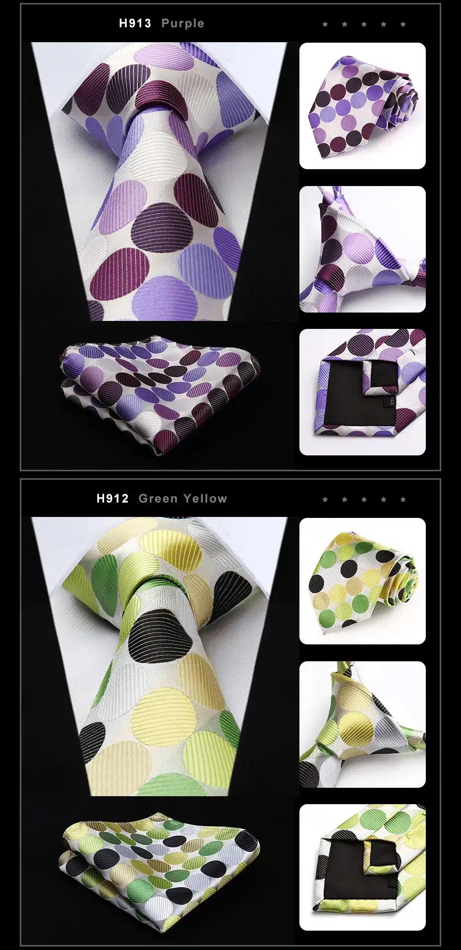 Dot Check Striped Check New 3.4" 100% Silk Jacquard Woven Classic Man's Tie Necktie #H9 6