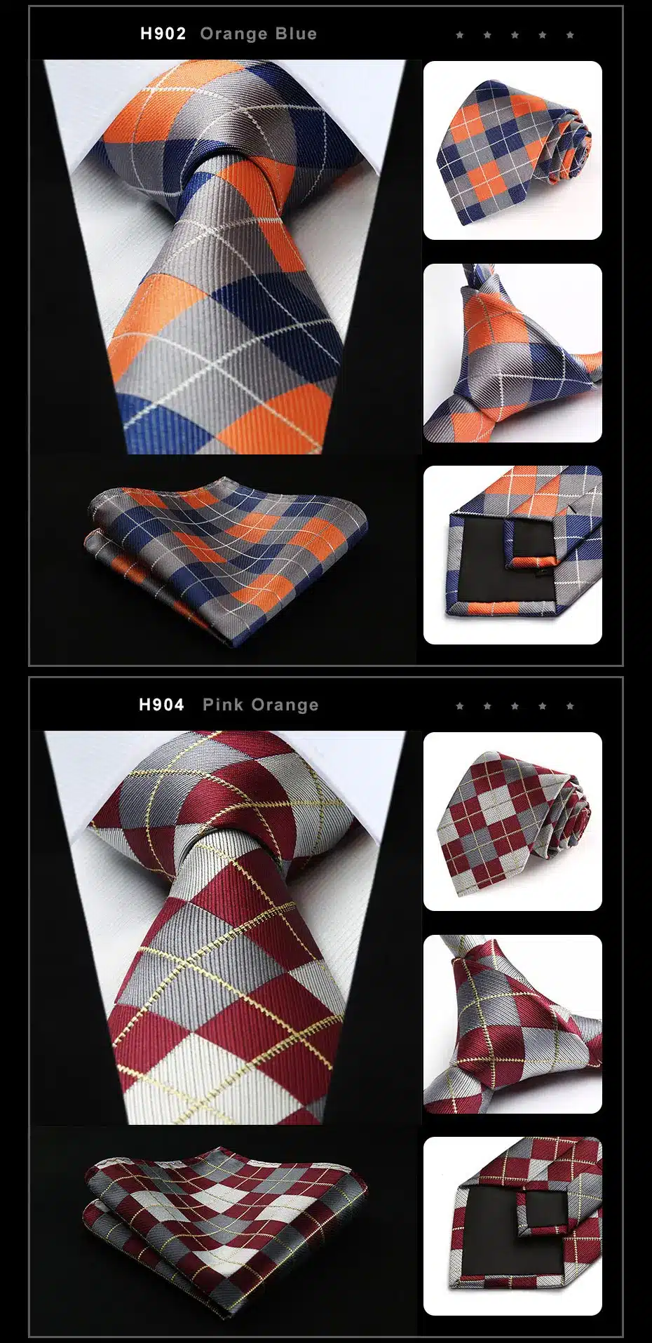 Dot Check Striped Check New 3.4" 100% Silk Jacquard Woven Classic Man's Tie Necktie #H9 9