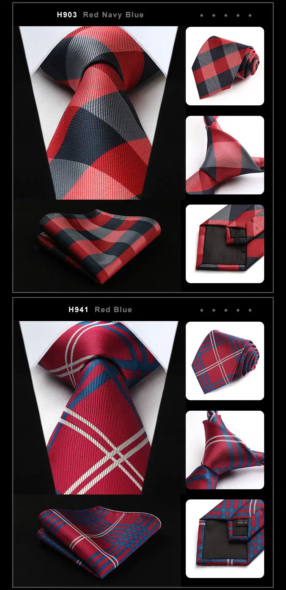 Dot Check Striped Check New 3.4" 100% Silk Jacquard Woven Classic Man's Tie Necktie #H9 10