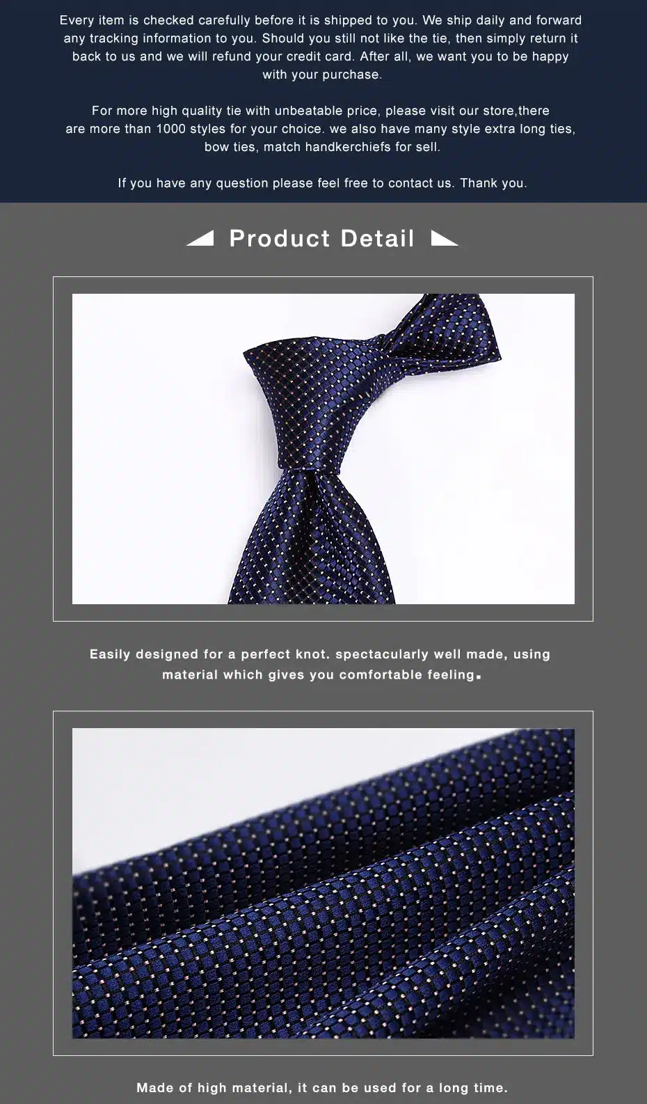 Dot Check Striped Check New 3.4" 100% Silk Jacquard Woven Classic Man's Tie Necktie #H9 14