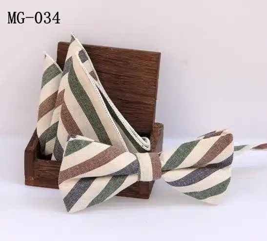 Check bowknot set Classic cotton Jacquard Woven Men Butterfly Bow Tie BowTie Pocket Square Handkerchief Suit Set handkerchief 20
