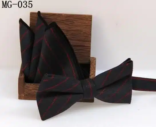 Check bowknot set Classic cotton Jacquard Woven Men Butterfly Bow Tie BowTie Pocket Square Handkerchief Suit Set handkerchief 21