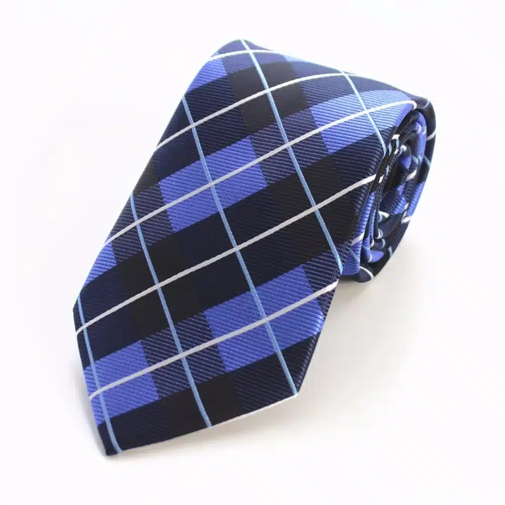 GUSLESON New Design 8cm Plaid Striped Tie Set Jacquard Woven Mens Necktie Gravata Hanky Cufflinks Set Mens Tie for Wedding Party 18