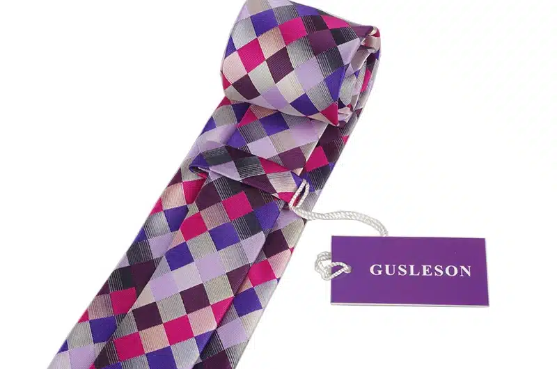 GUSLESON New Plaid Paisley Tie Set 100% Silk Jacquard Mens Necktie Gravata Hanky Cufflinks Bowtie Set Mens Tie for Wedding Party 34