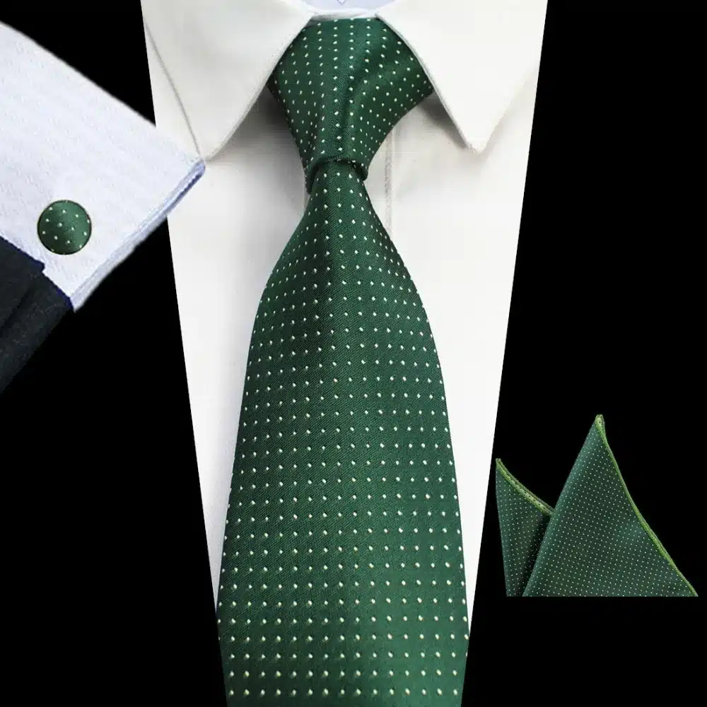 RBOCOTT 8cm Tie Sets New Design For Men Plaid & Dot & Paisley Tie Handkerchief Cufflinks Sets Business Wedding Party Neck Ties 19