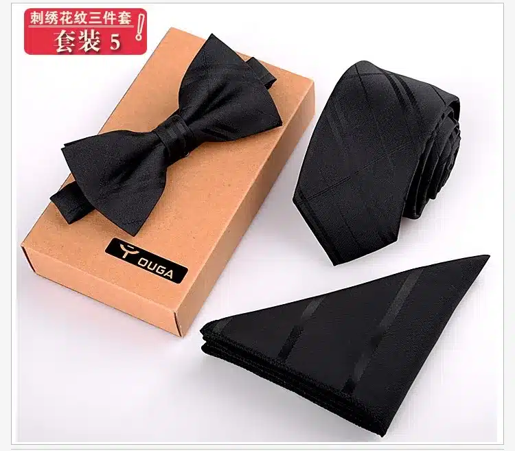 3 PCS Men Bow Tie and Handkerchief Set Bowtie Slim Necktie Corbatas Hombre Pajaritas Cravate Homme Noeud Papillon Man 12