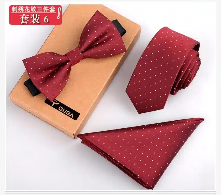 3 PCS Men Bow Tie and Handkerchief Set Bowtie Slim Necktie Corbatas Hombre Pajaritas Cravate Homme Noeud Papillon Man 13