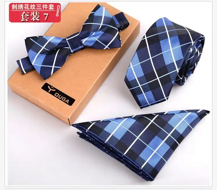 3 PCS Men Bow Tie and Handkerchief Set Bowtie Slim Necktie Corbatas Hombre Pajaritas Cravate Homme Noeud Papillon Man 14