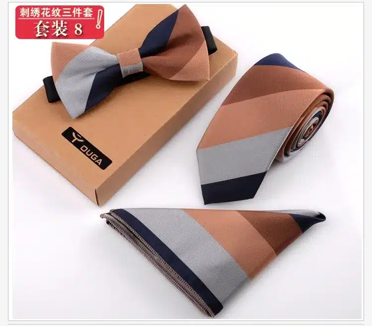 3 PCS Men Bow Tie and Handkerchief Set Bowtie Slim Necktie Corbatas Hombre Pajaritas Cravate Homme Noeud Papillon Man 15