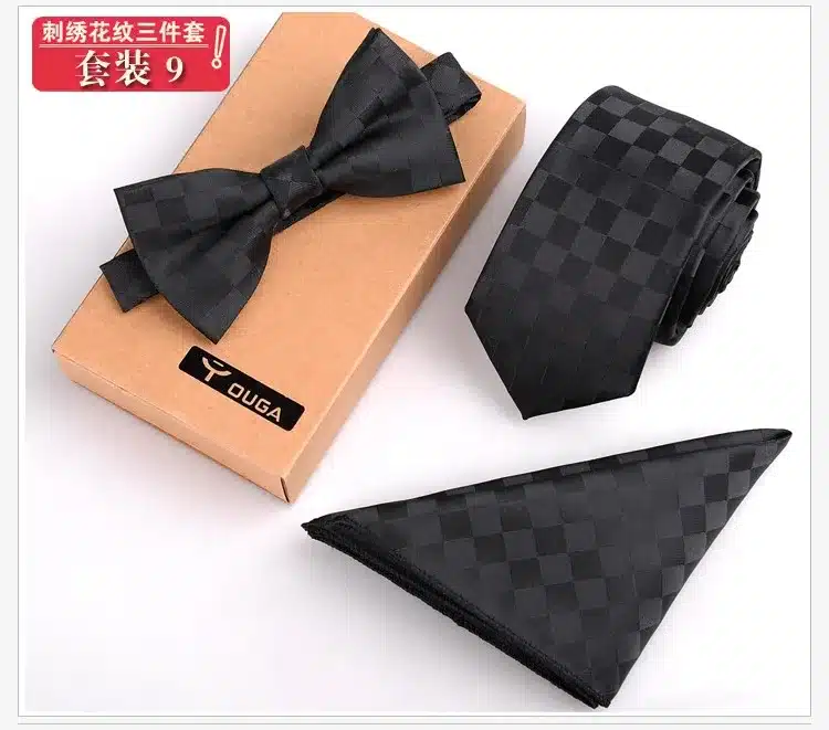 3 PCS Men Bow Tie and Handkerchief Set Bowtie Slim Necktie Corbatas Hombre Pajaritas Cravate Homme Noeud Papillon Man 16