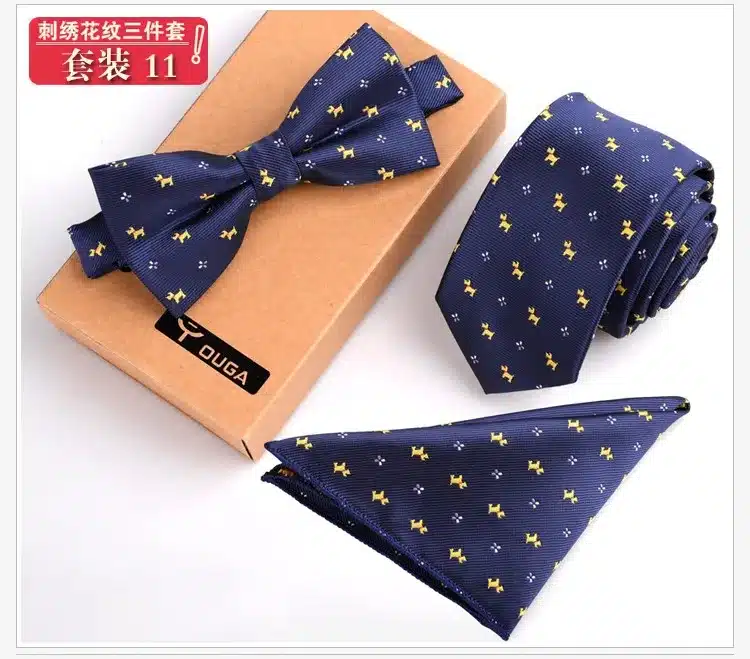 3 PCS Men Bow Tie and Handkerchief Set Bowtie Slim Necktie Corbatas Hombre Pajaritas Cravate Homme Noeud Papillon Man 18