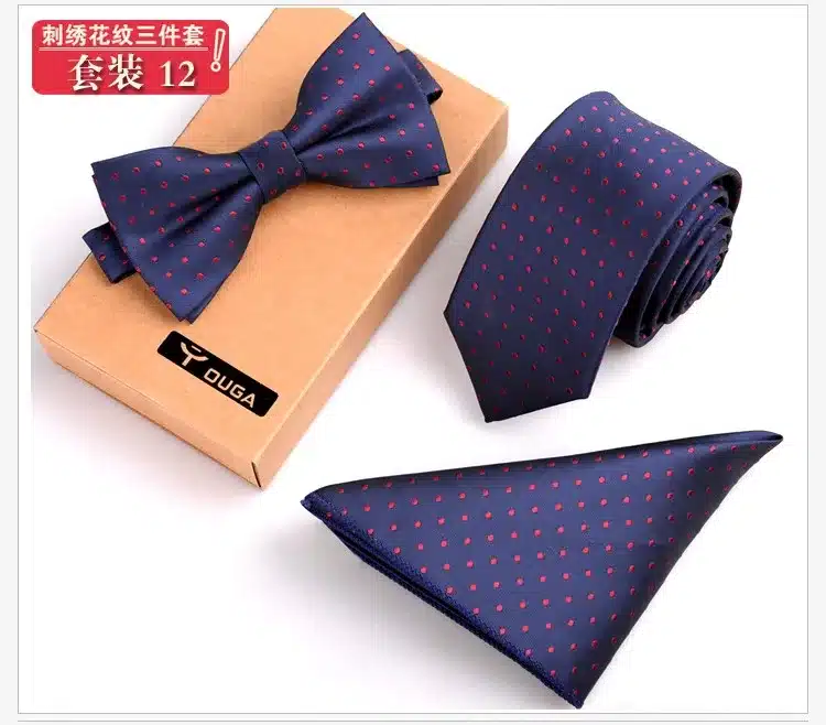 3 PCS Men Bow Tie and Handkerchief Set Bowtie Slim Necktie Corbatas Hombre Pajaritas Cravate Homme Noeud Papillon Man 19