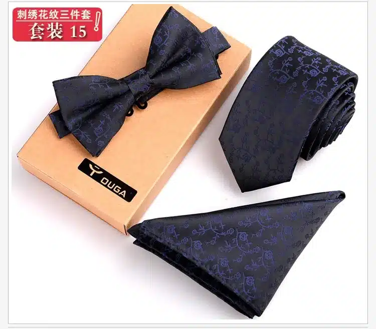 3 PCS Men Bow Tie and Handkerchief Set Bowtie Slim Necktie Corbatas Hombre Pajaritas Cravate Homme Noeud Papillon Man 21