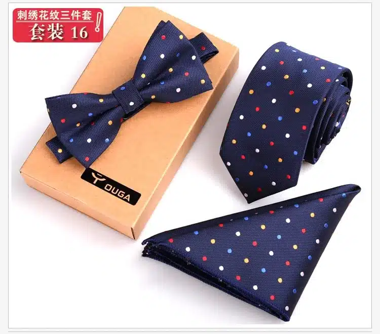 3 PCS Men Bow Tie and Handkerchief Set Bowtie Slim Necktie Corbatas Hombre Pajaritas Cravate Homme Noeud Papillon Man 22
